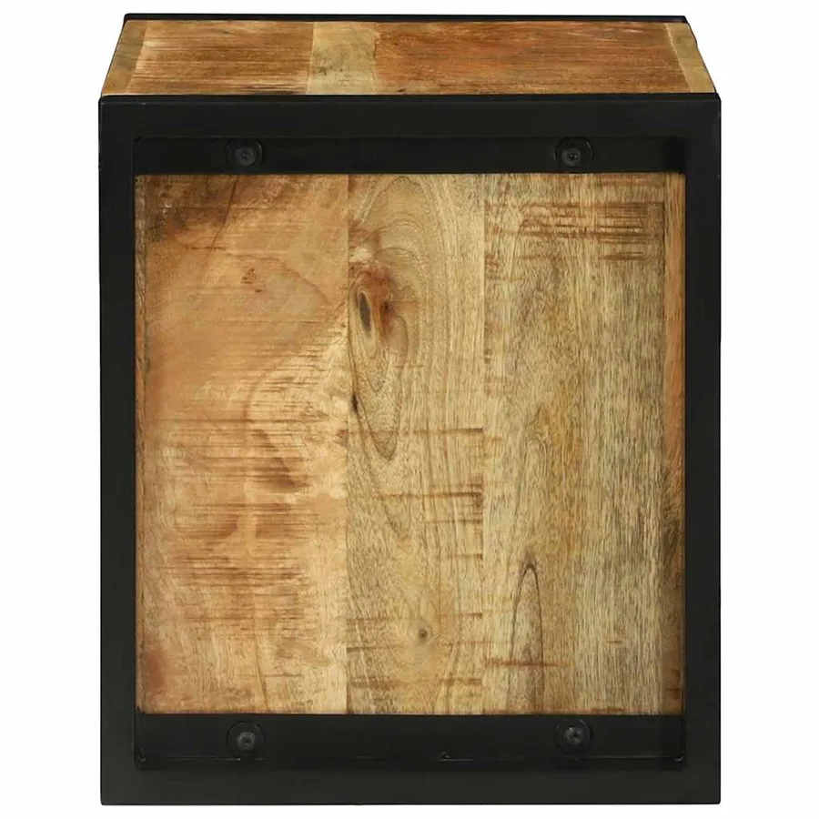 Cube Mural Marron 55 x 35 x 40 cm Bois de mangue massif - 5