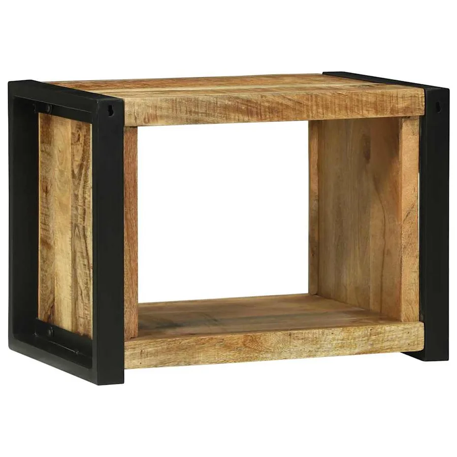 Cube Mural Marron 55 x 35 x 40 cm Bois de mangue massif - 6