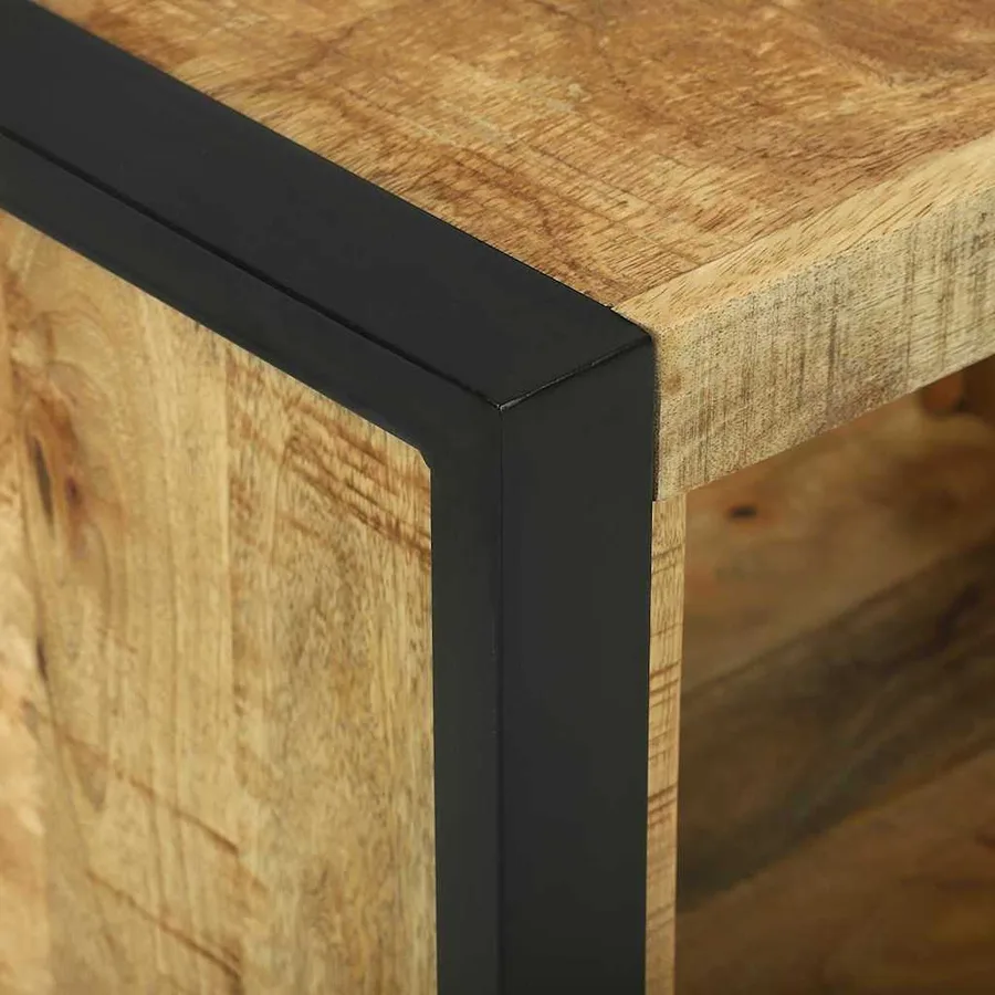 Cube Mural Marron 55 x 35 x 40 cm Bois de mangue massif - 8