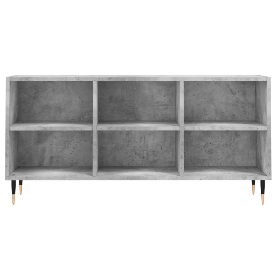 Meuble TV gris béton 103,5x30x50 cm bois d'ingénierie - 4