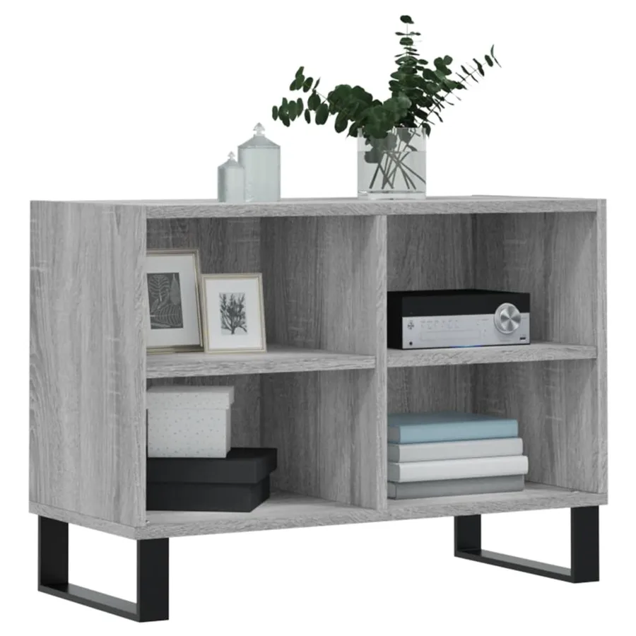 Meuble TV sonoma gris 69,5 x 30 x 50 cm bois d'ingénierie - 3