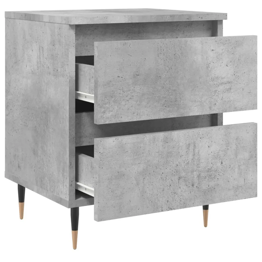 Tables de chevet 2 pcs gris béton 40x35x50 cm bois d’ingénierie - 6