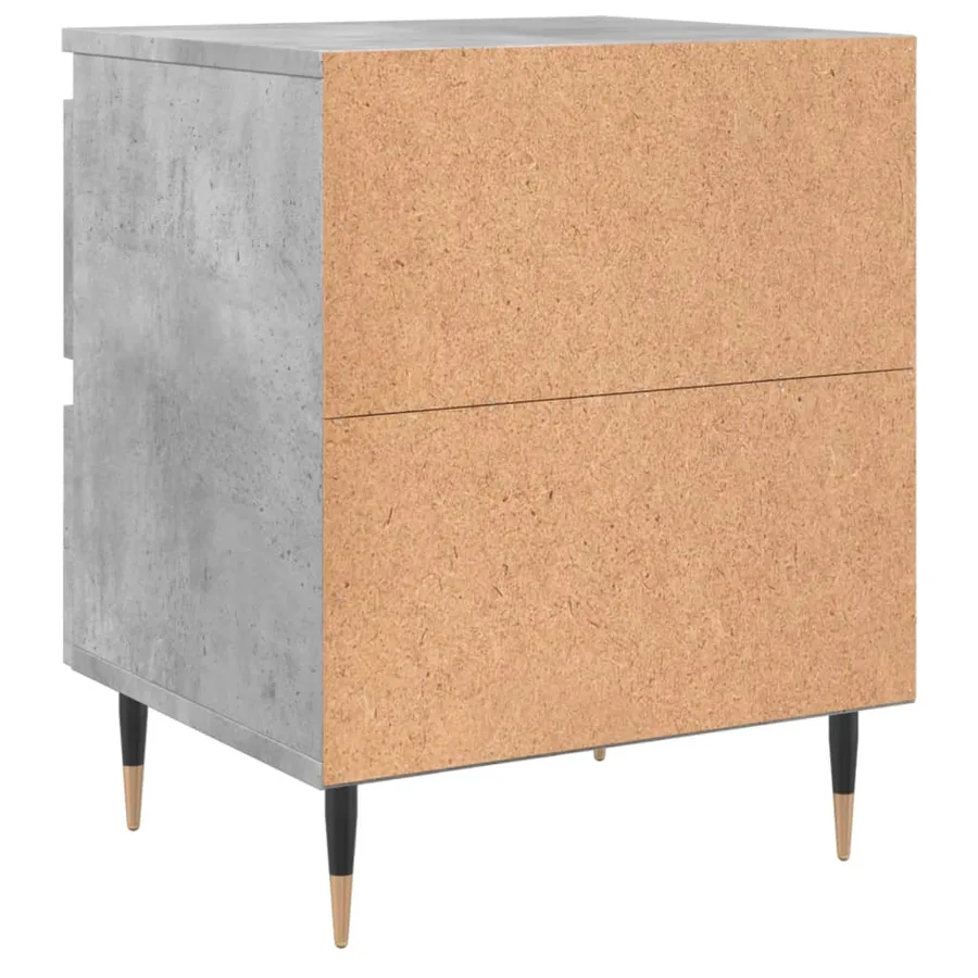 Tables de chevet 2 pcs gris béton 40x35x50 cm bois d’ingénierie - 8