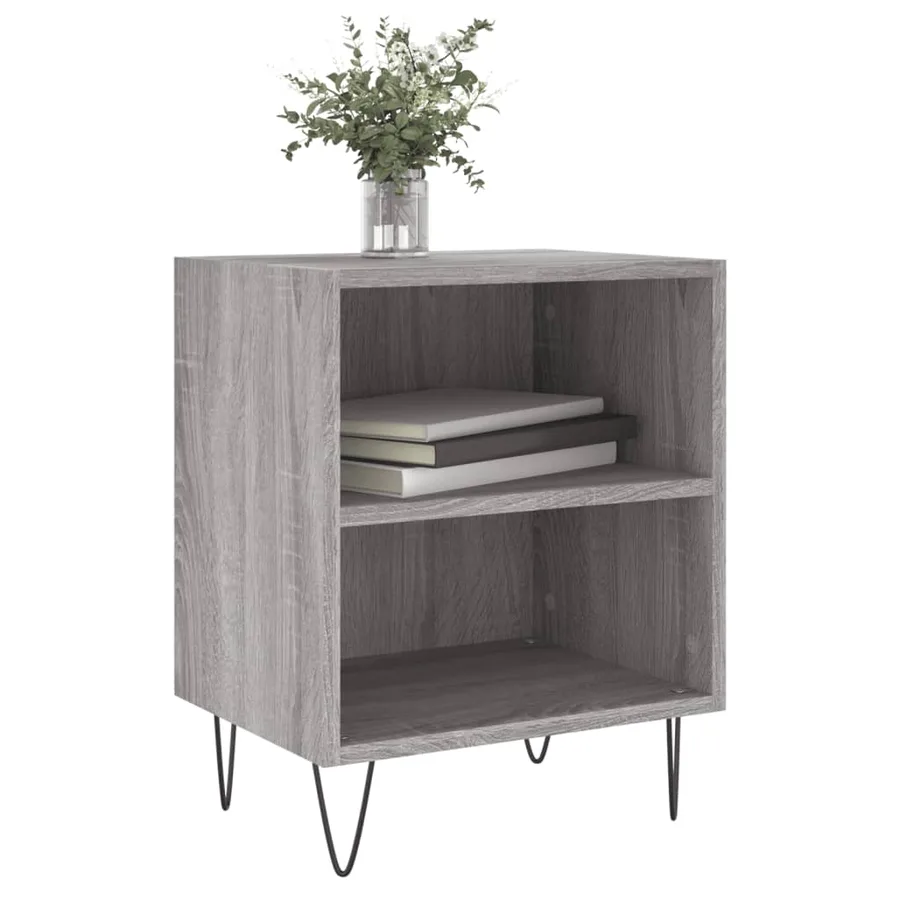 Tables de chevet 2 pcs sonoma gris 40x30x50cm bois d'ingénierie - 3