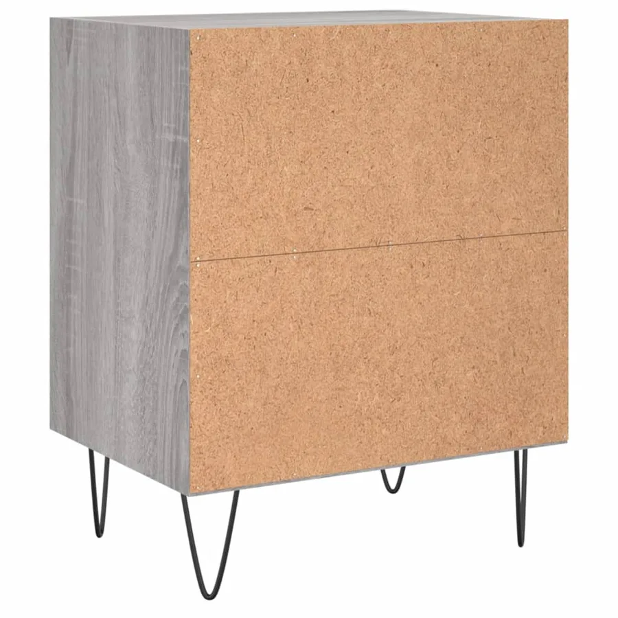 Tables de chevet 2 pcs sonoma gris 40x30x50cm bois d'ingénierie - 7