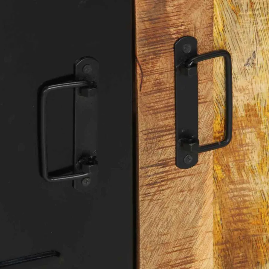 Armoire de salle de bain Marron Bois de mangue massif - 11