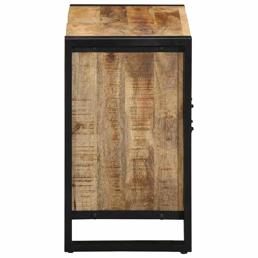 Armoire de salle de bain Marron Bois de mangue massif - 5