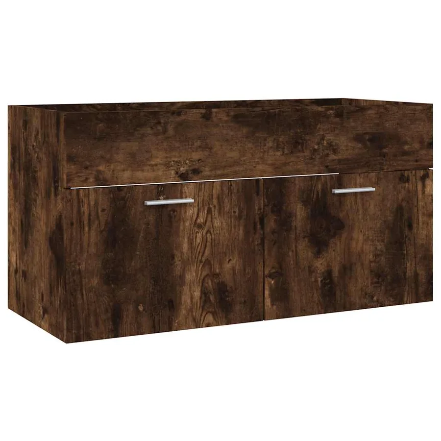Ensemble de meubles de salle de bain 2 pcs Chêne fumé - 7