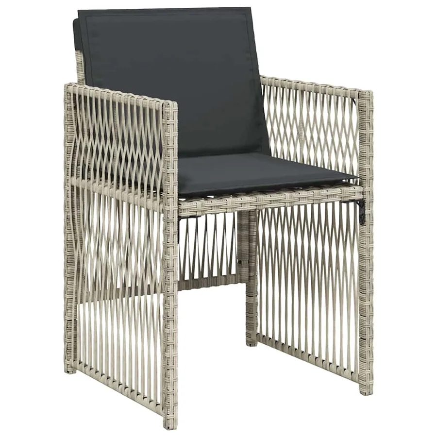 Ensemble de salle à manger pour jardin 5 pcs Gris clair - 6
