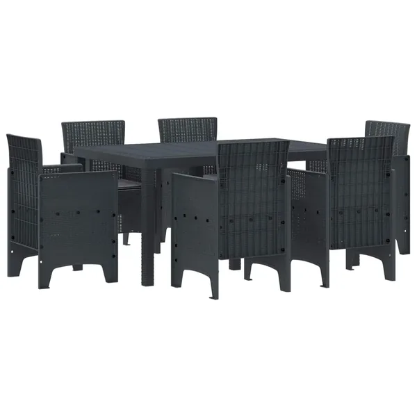 Ensemble de salle à manger pour jardin 7 pcs Anthracite