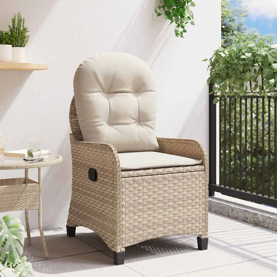 Fauteuil inclinable Beige 56 x 66 x 95 cm polyrotin - 3