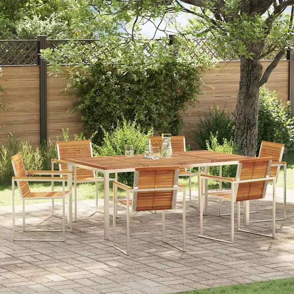 Ensemble de salle à manger pour jardin 7 pcs