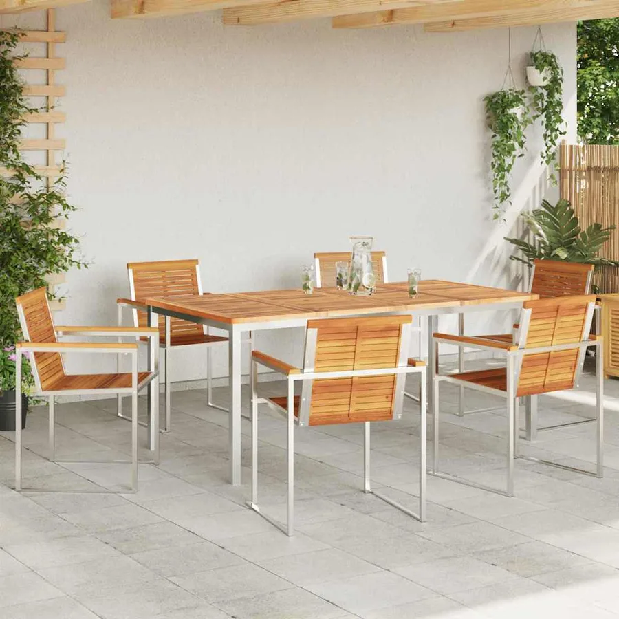 Ensemble de salle à manger pour jardin 7 pcs - 4