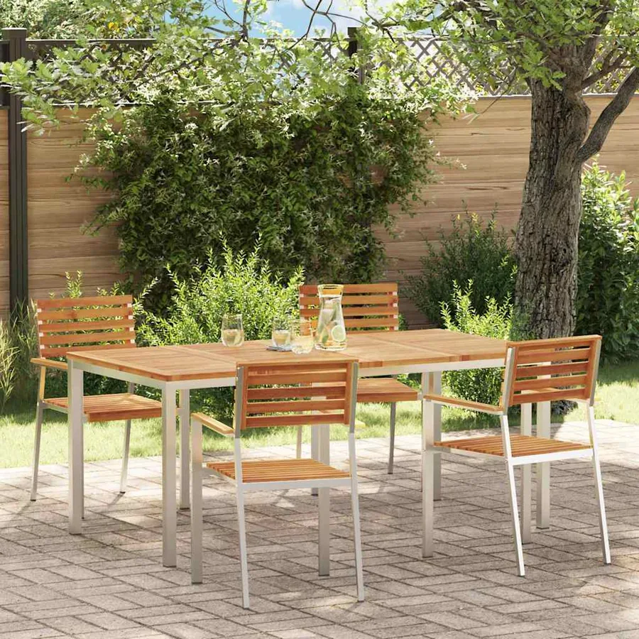 Ensemble de salle à manger pour jardin 5 pcs
