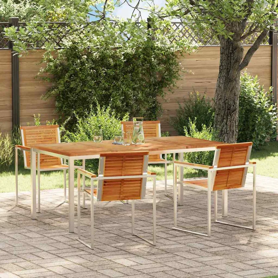 Ensemble de salle à manger pour jardin 5 pcs