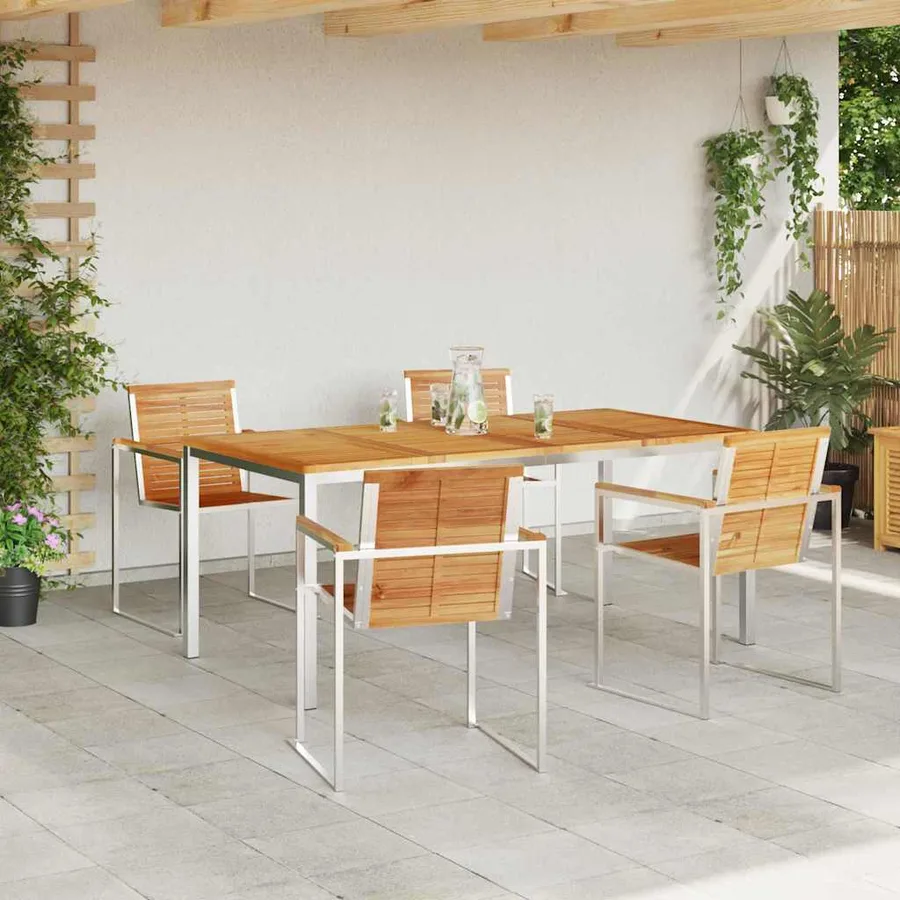Ensemble de salle à manger pour jardin 5 pcs - 4