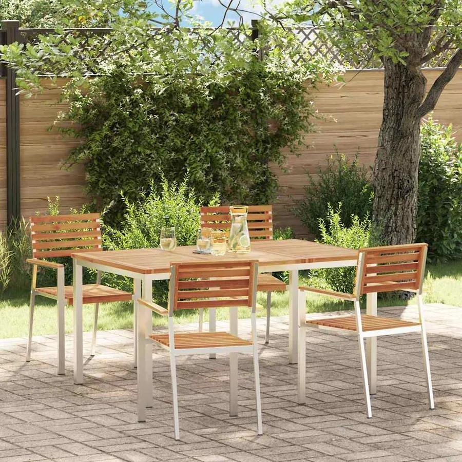 Ensemble de salle à manger pour jardin 5 pcs