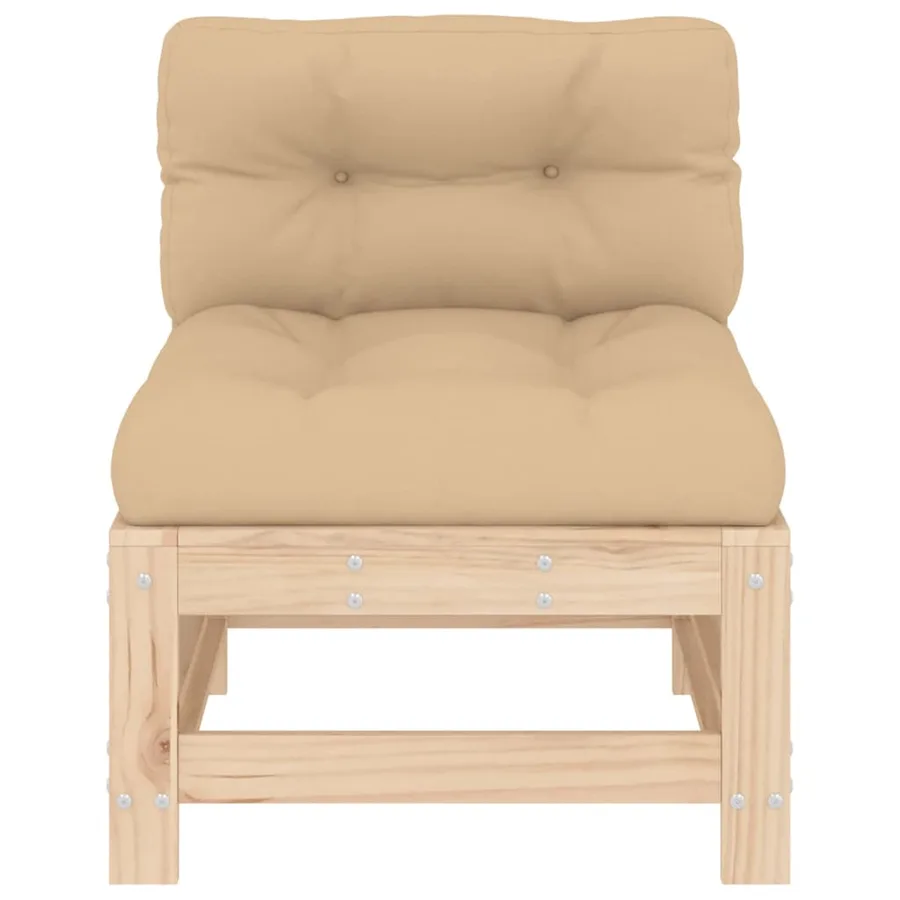Canapés centraux avec coussins 2 pcs bois de pin massif - 5