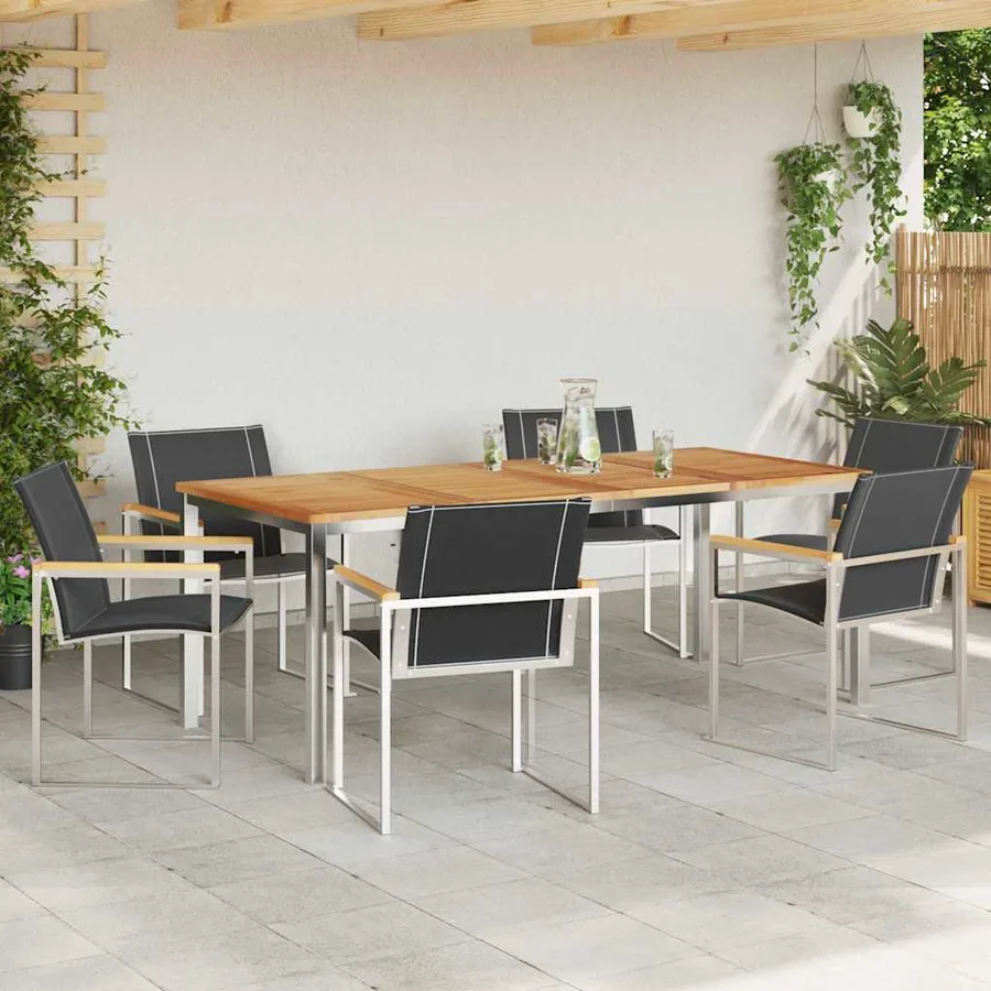 Ensemble de salle à manger pour jardin 7 pcs - 4