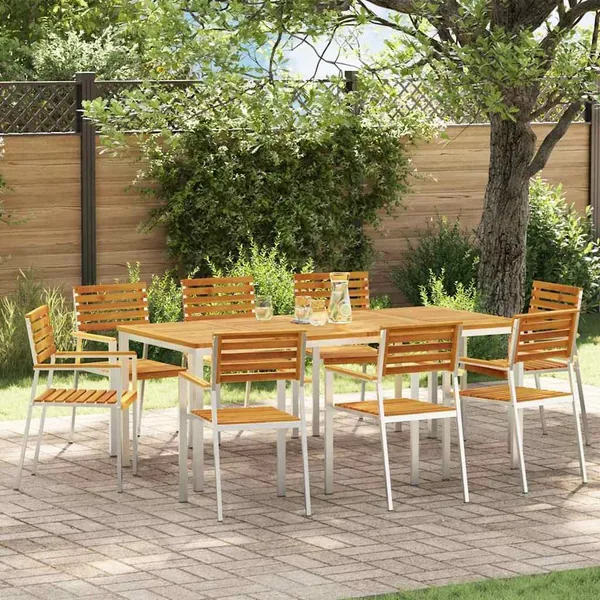 Ensemble de salle à manger pour jardin 9 pcs