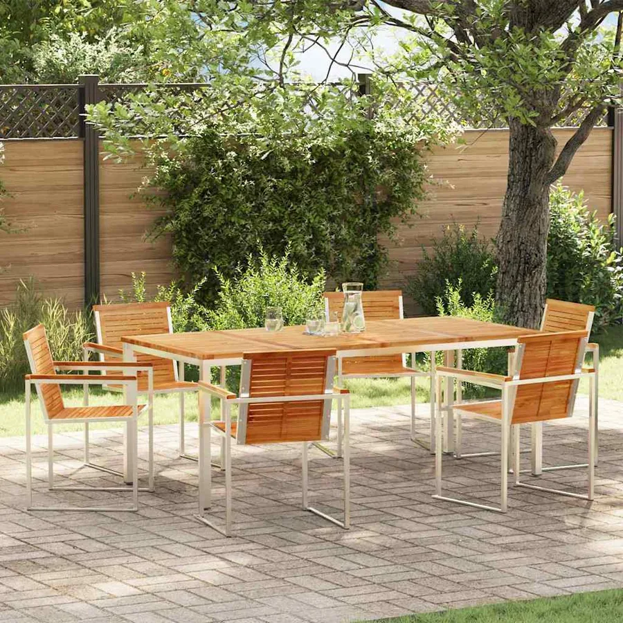 Ensemble de salle à manger pour jardin 7 pcs