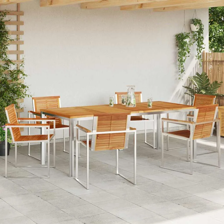 Ensemble de salle à manger pour jardin 7 pcs - 4