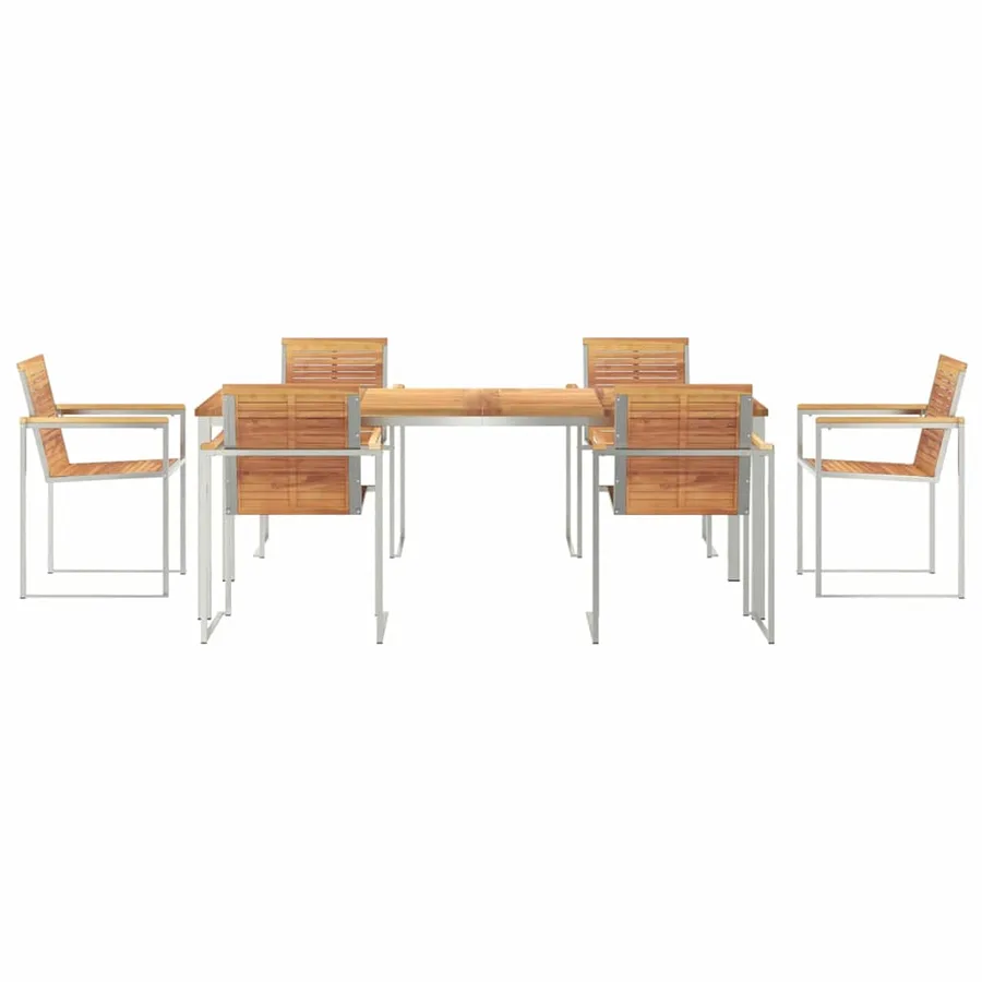 Ensemble de salle à manger pour jardin 7 pcs - 7