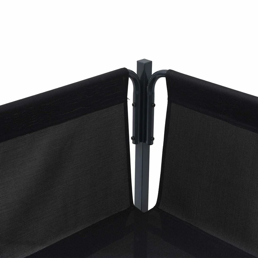 Ensemble de canapé de jardin avec coussin 5 pcs Noir Acier - 11