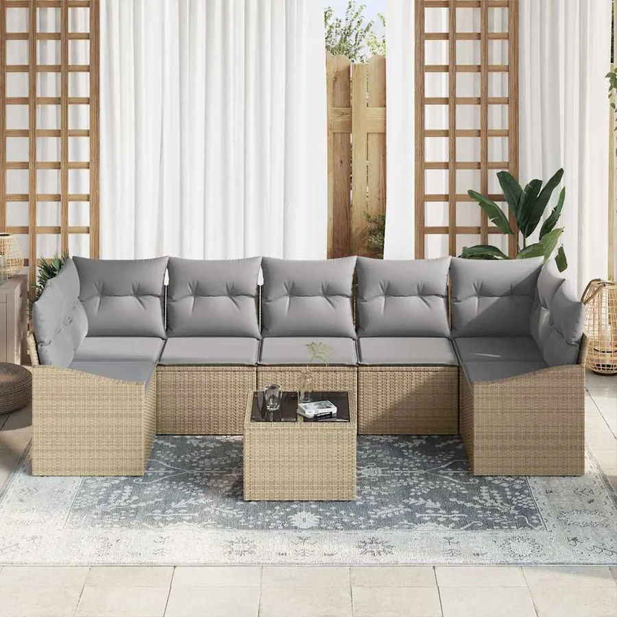 Ensemble de Canapés Beige et Gris clair 55 x 55 x 37 cm - 3