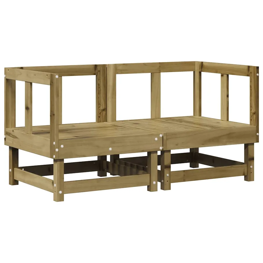 Canapés d'angle avec coussins 2 pcs bois de pin imprégné - 3