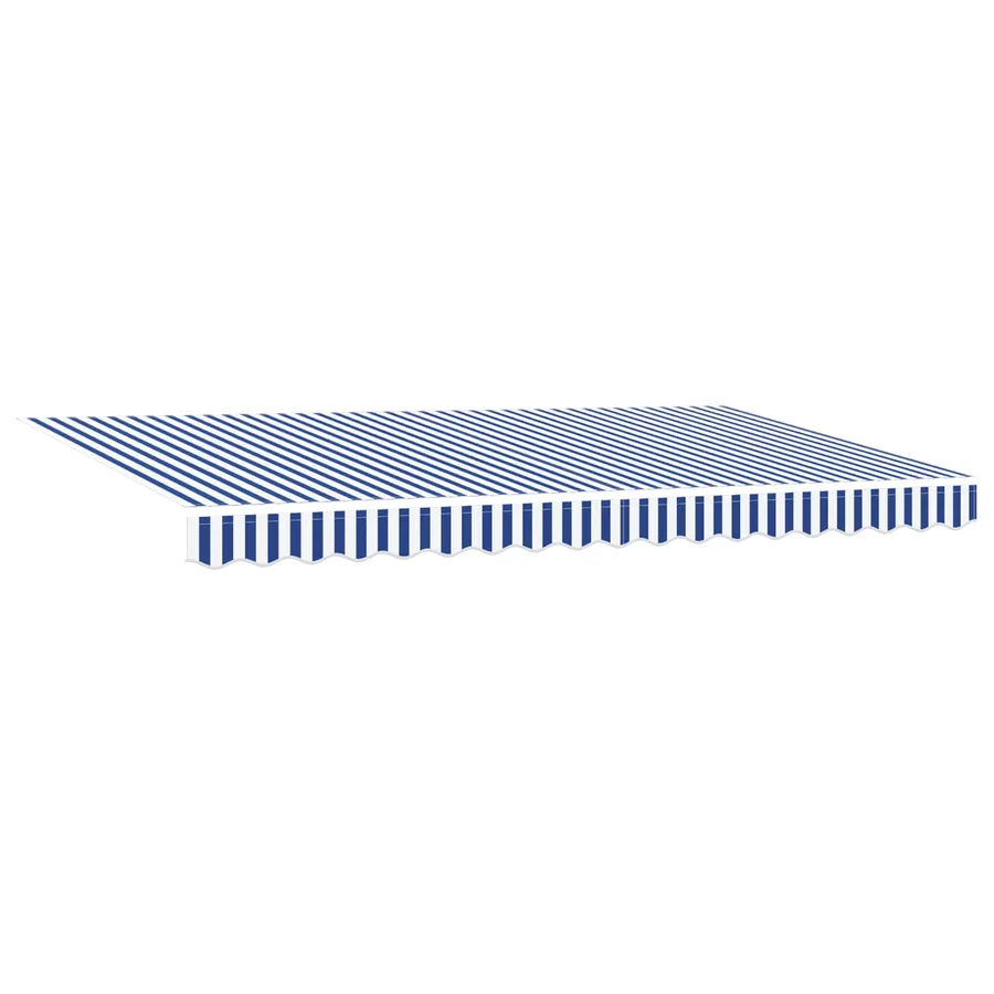Auvent Rétractable Rayé Bleu 350 x 200 cm tissu - 2