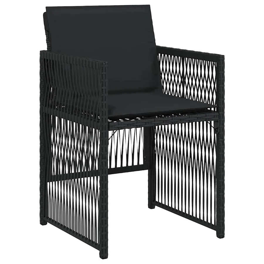 Ensemble de salle à manger pour jardin 5 pcs Noir - 6