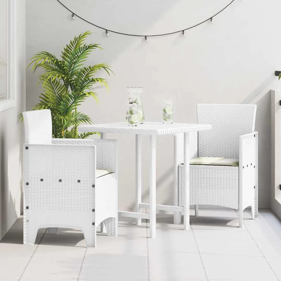 Chaise de jardin 2 pcs Blanc 53 x 49 x 85 cm Polypropylène