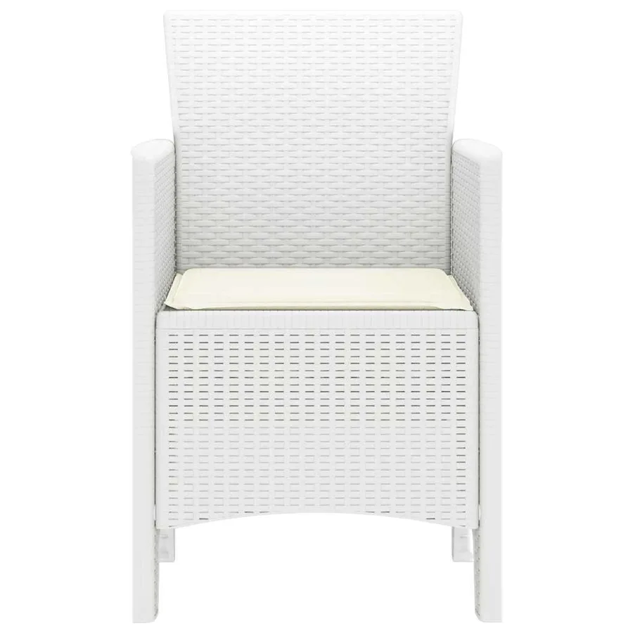 Chaise de jardin 2 pcs Blanc 53 x 49 x 85 cm Polypropylène - 5