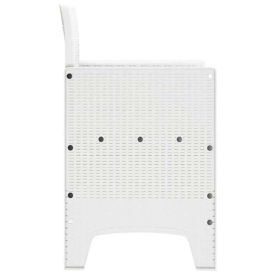Chaise de jardin 2 pcs Blanc 53 x 49 x 85 cm Polypropylène - 6