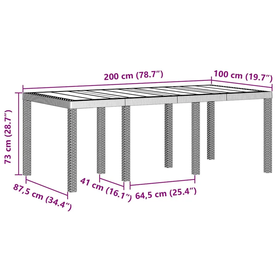 Ensemble de salle à manger pour jardin 7 pcs Blanc - 12