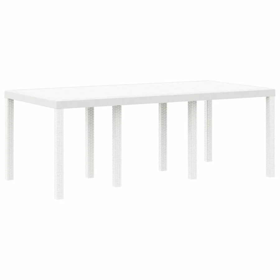 Ensemble de salle à manger pour jardin 7 pcs Blanc - 4