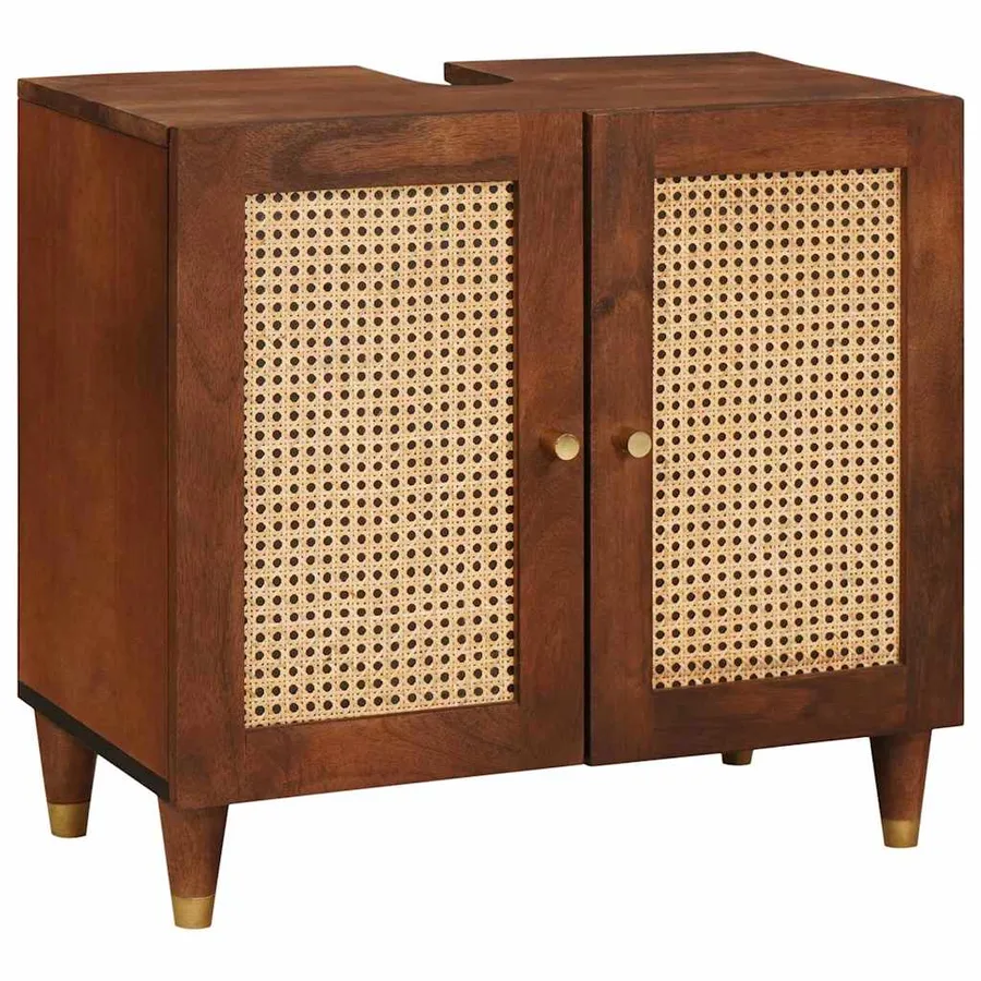 Armoire d'évier Marron 62 x 33 x 58 cm Bois d'ingénierie - 2