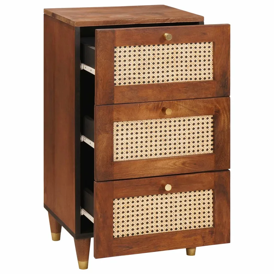 Buffet Marron 40 x 33,5 x 75 cm Bois de mangue massif - 2