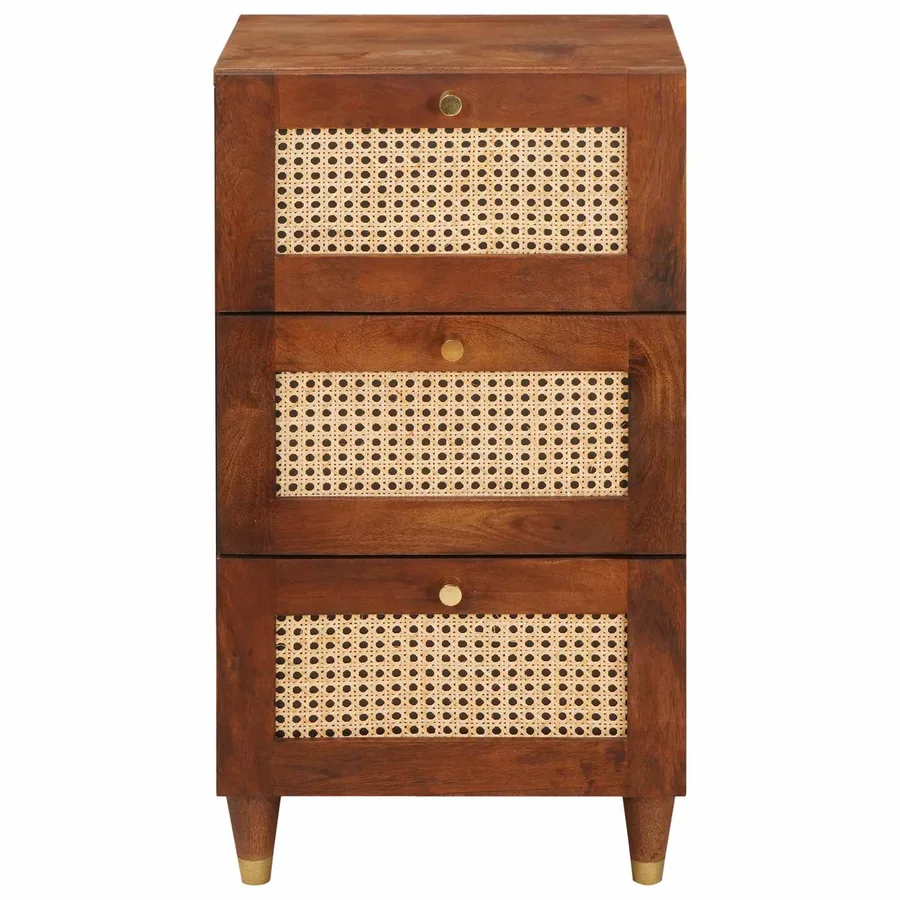 Buffet Marron 40 x 33,5 x 75 cm Bois de mangue massif - 3
