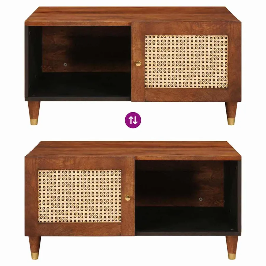 Table basse 80 x 50 x 40 cm Bois de mangue massif - 11