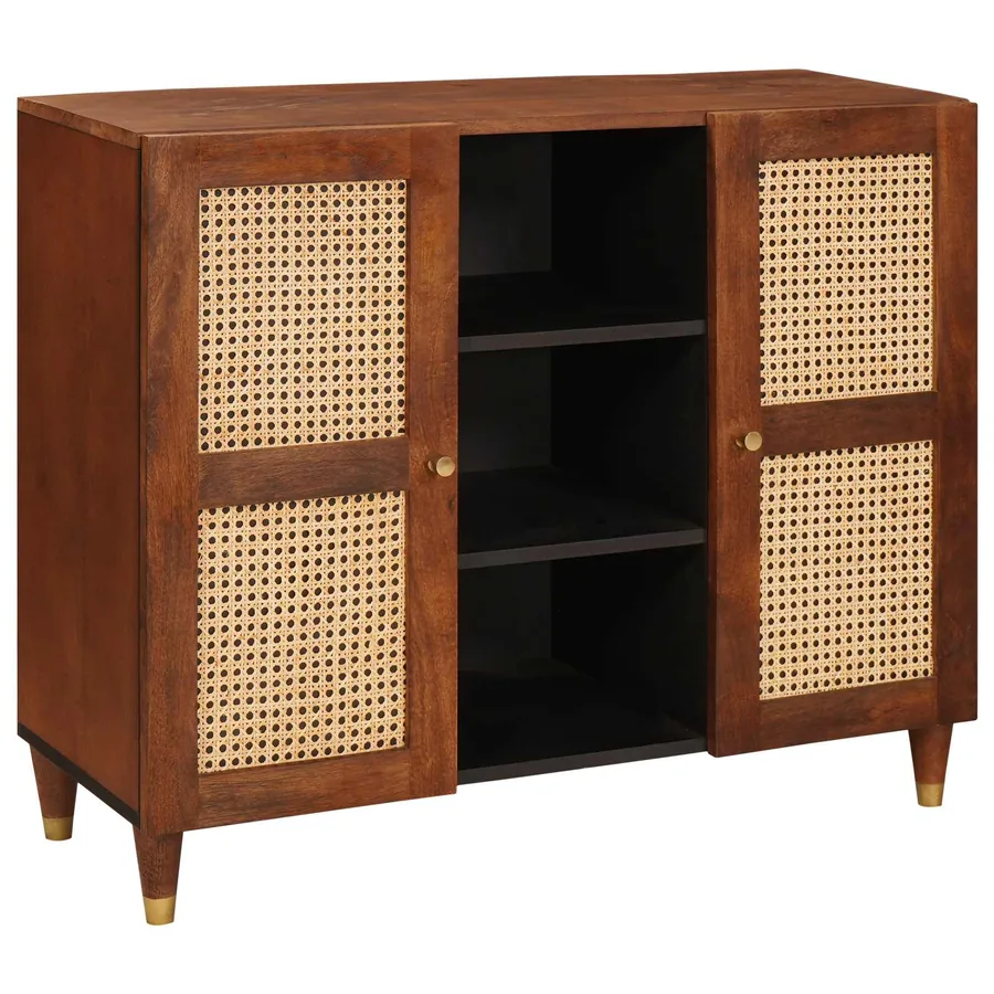 Buffet Marron 90 x 33,5 x 75 cm Bois de mangue massif