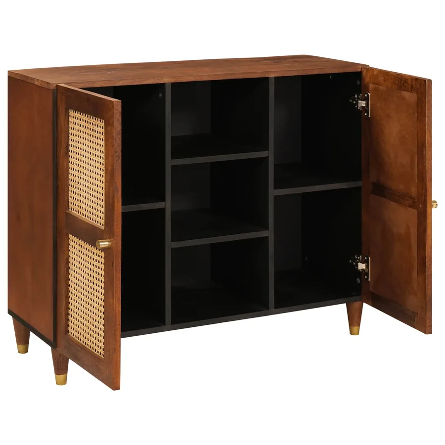 Buffet Marron 90 x 33,5 x 75 cm Bois de mangue massif - 2