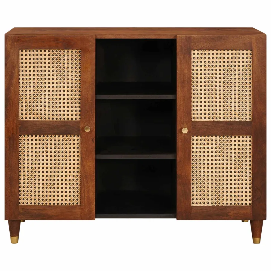 Buffet Marron 90 x 33,5 x 75 cm Bois de mangue massif - 3