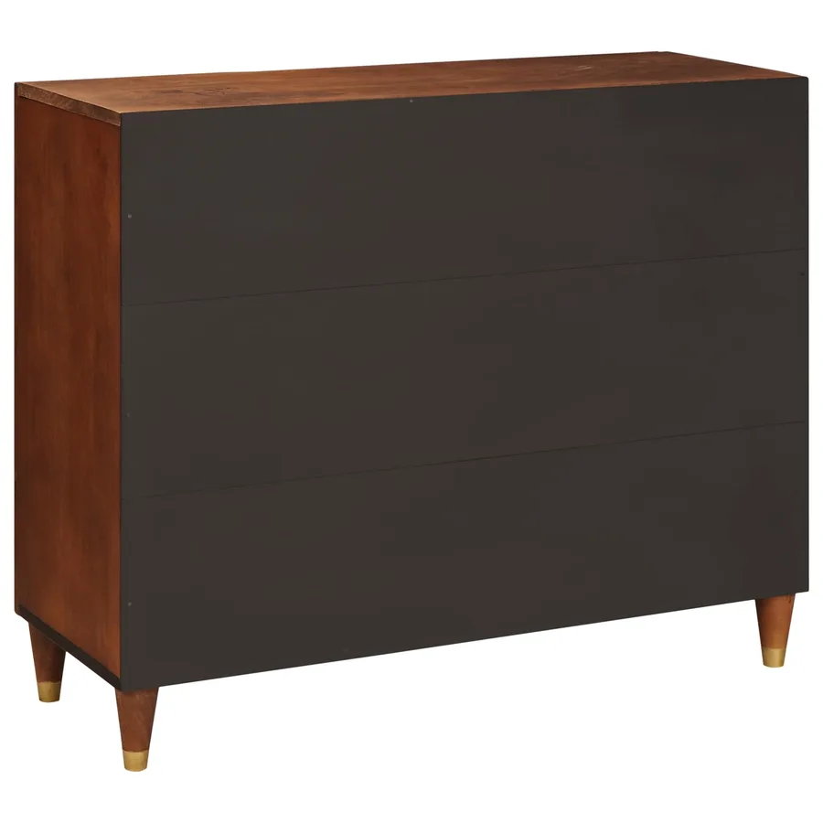 Buffet Marron 90 x 33,5 x 75 cm Bois de mangue massif - 5