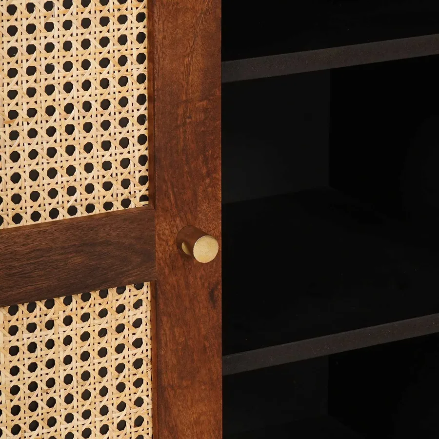 Buffet Marron 90 x 33,5 x 75 cm Bois de mangue massif - 7
