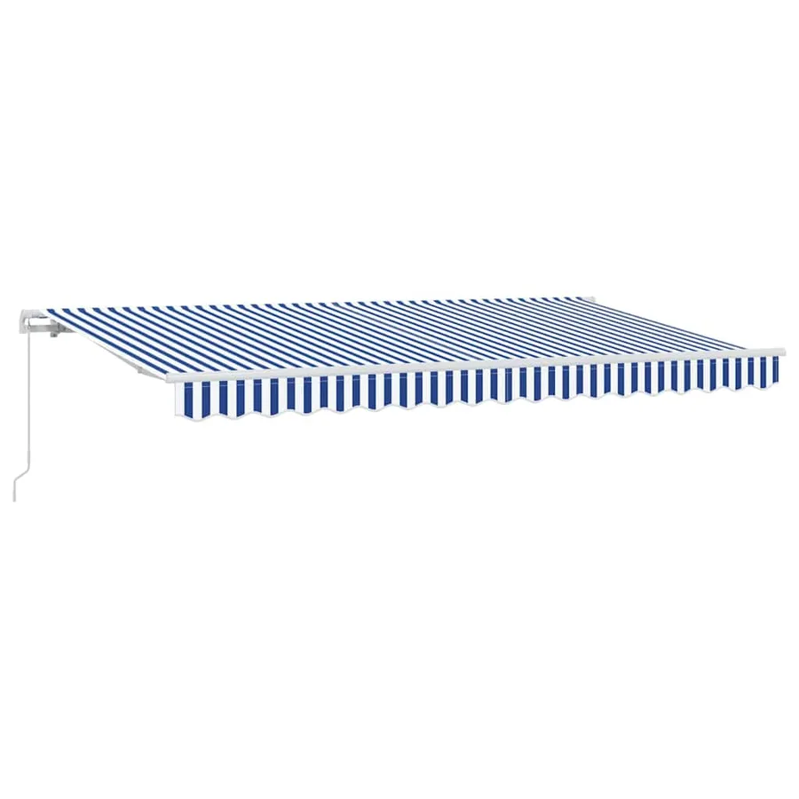 Auvent Rétractable Bleu 400 x 200 cm tissu - 2