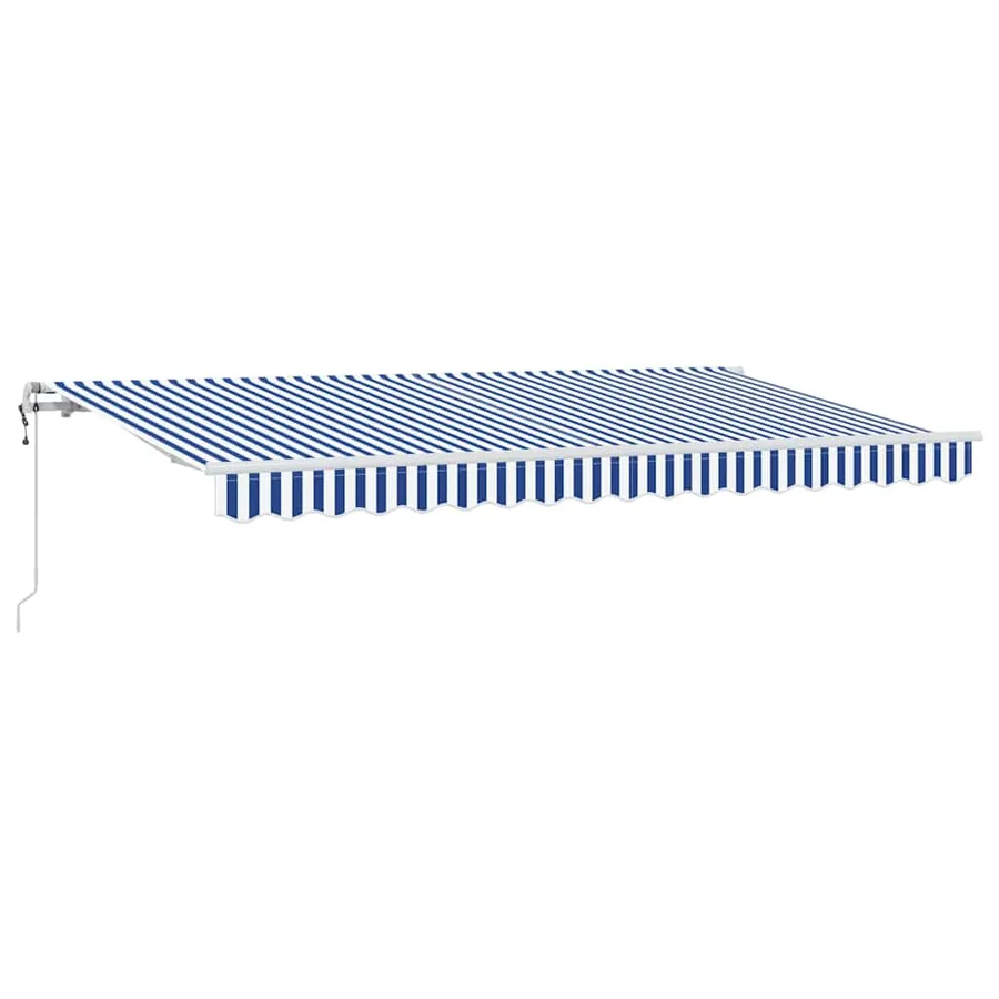 Auvent Rétractable Bleu 400 x 200 cm tissu - 2