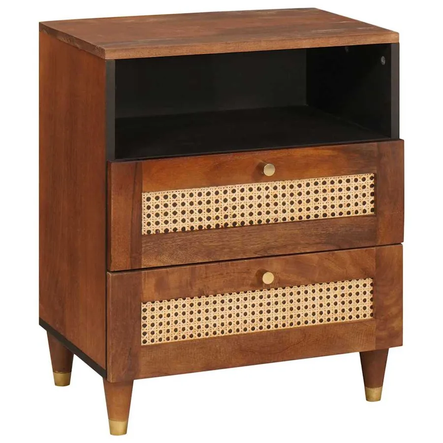 Tables de chevet 50 x 33 x 62 cm Bois de mangue massif