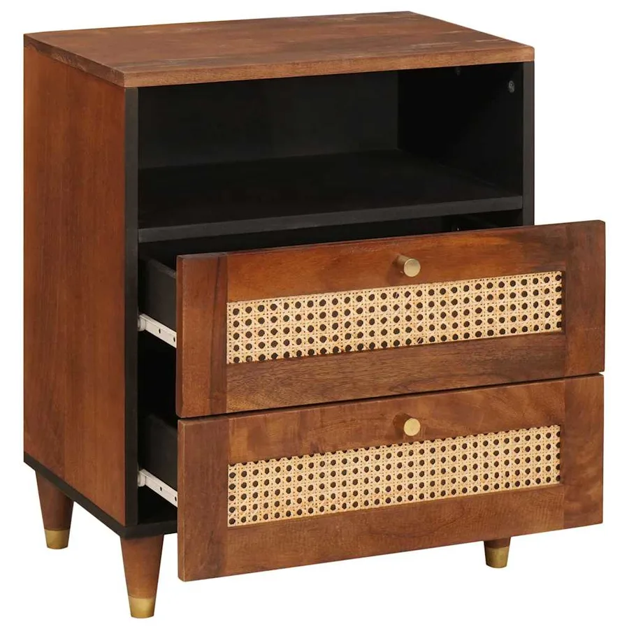 Tables de chevet 50 x 33 x 62 cm Bois de mangue massif - 2